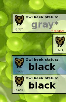 Owl beek status gdesklet screenshot